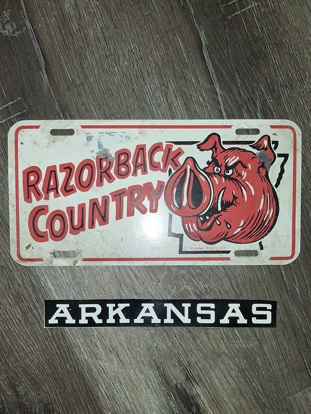 Arkansas Razorback License Plate - Picture 3 of 5